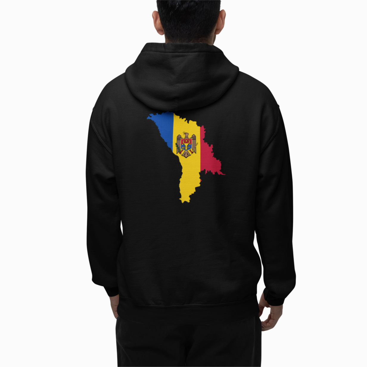 Hoodie Moldawien Wappen & Landkarte Trikolore