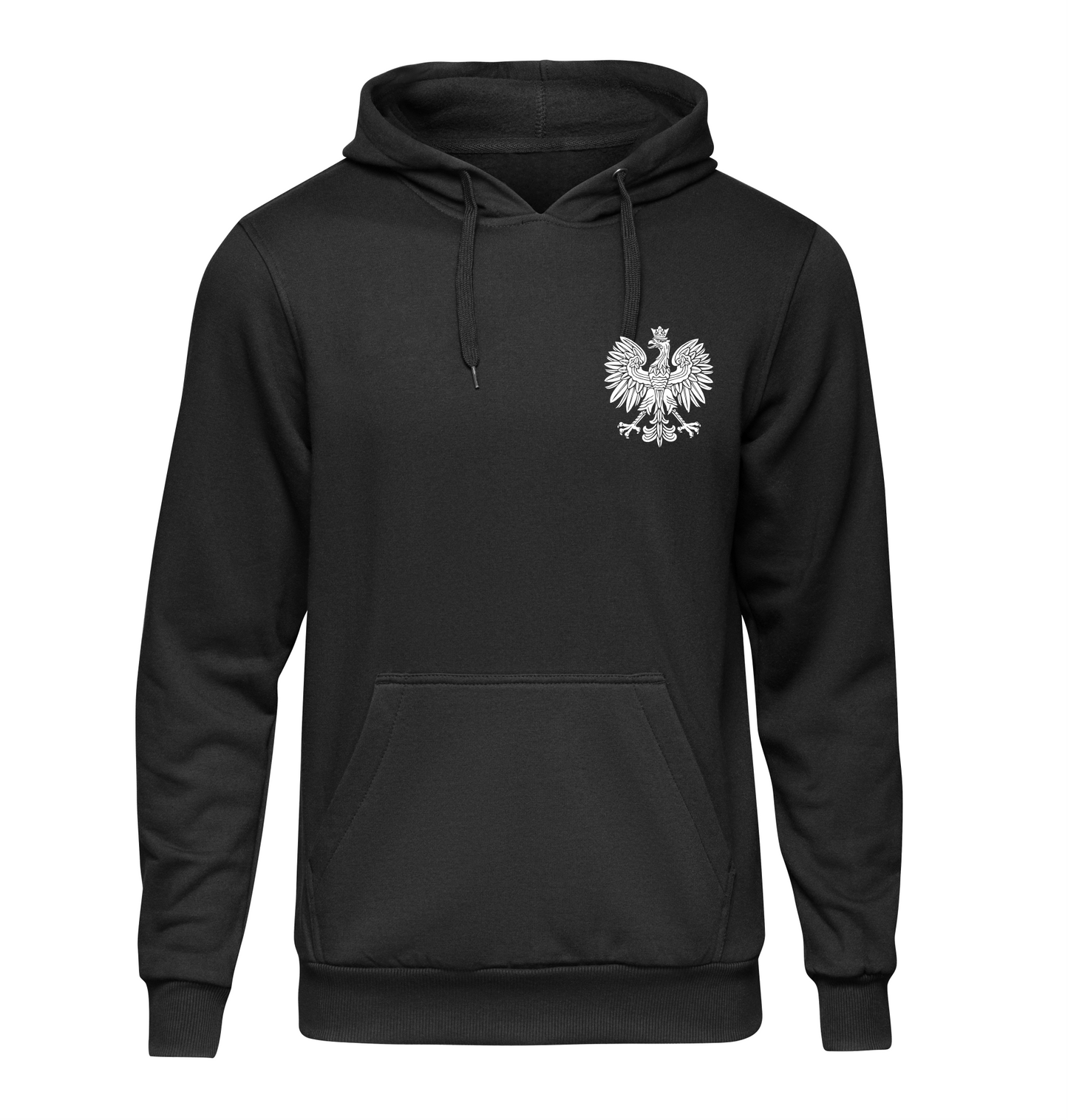 Hoodie Polen Adler Vorder- und Rueckseite