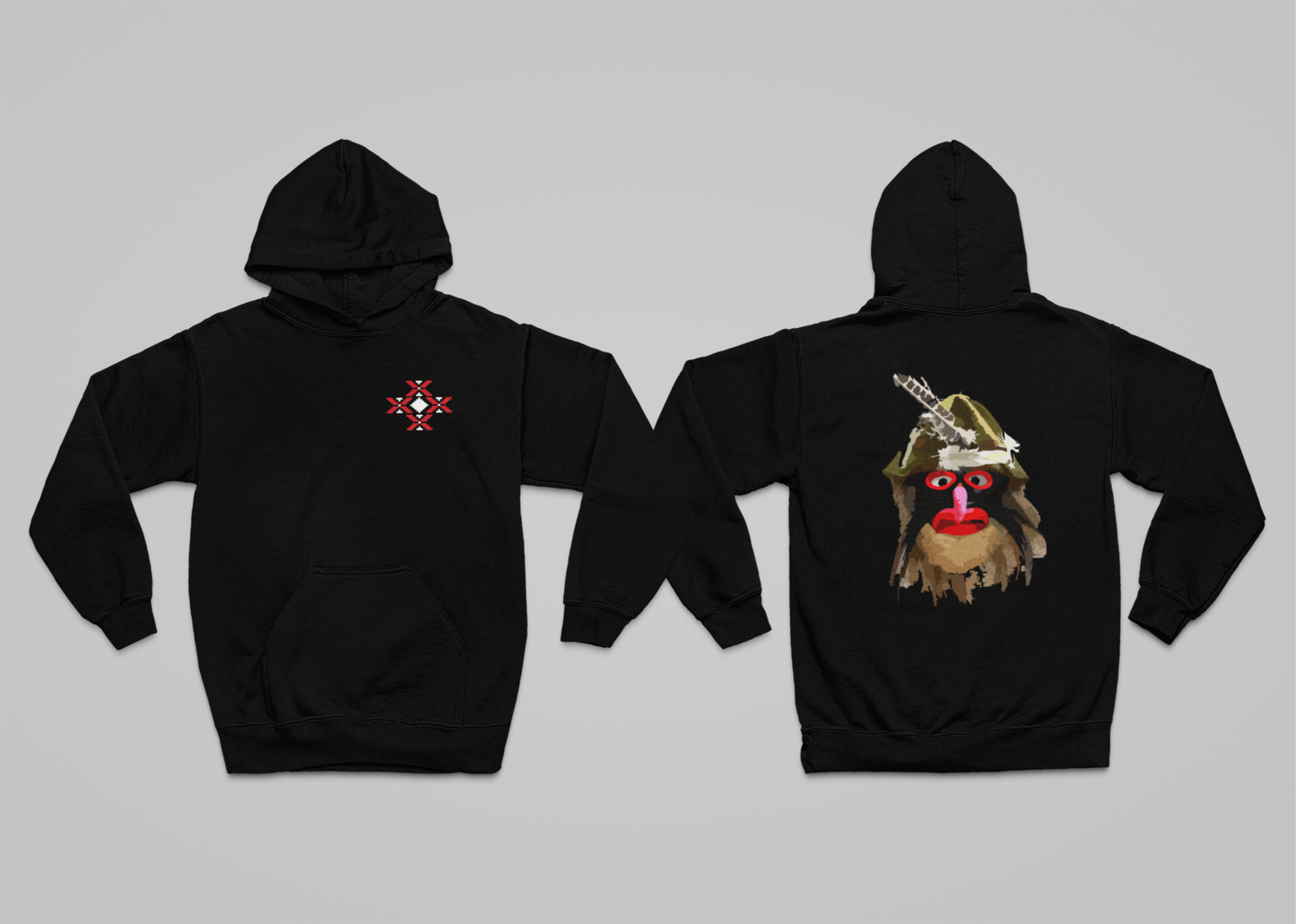Hoodie Rumaenien Traditionelle Capra Maske