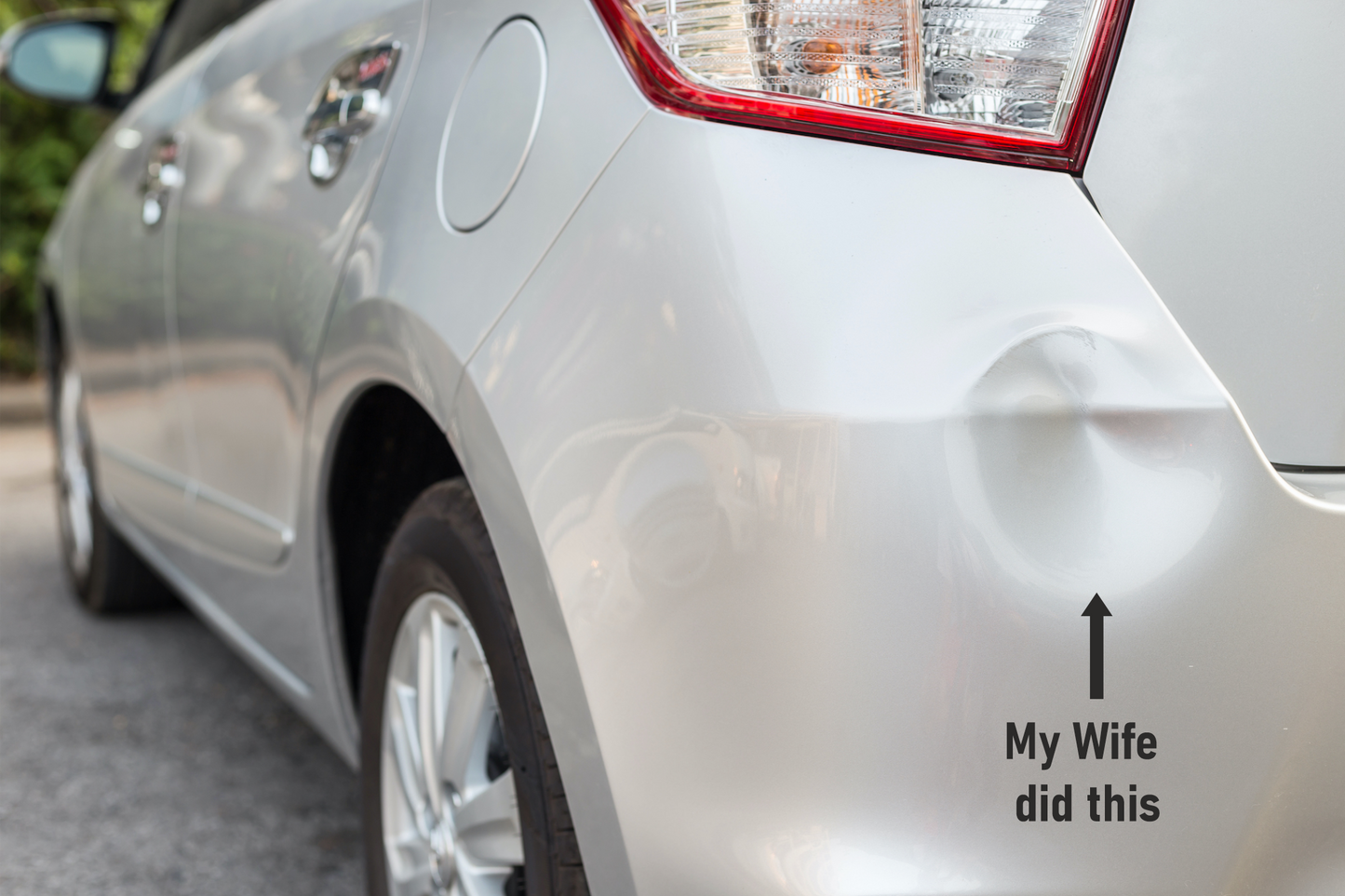 Auto-Aufkleber "My Wife did this"