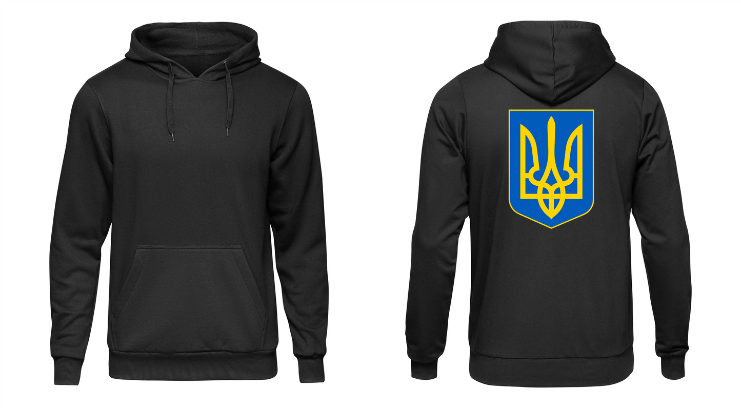 Hoodie Ukraine Dreizack Rueckseite