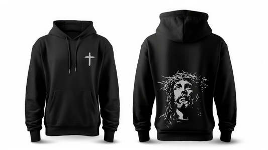 Hoodie Kreuz & Christus Portrait