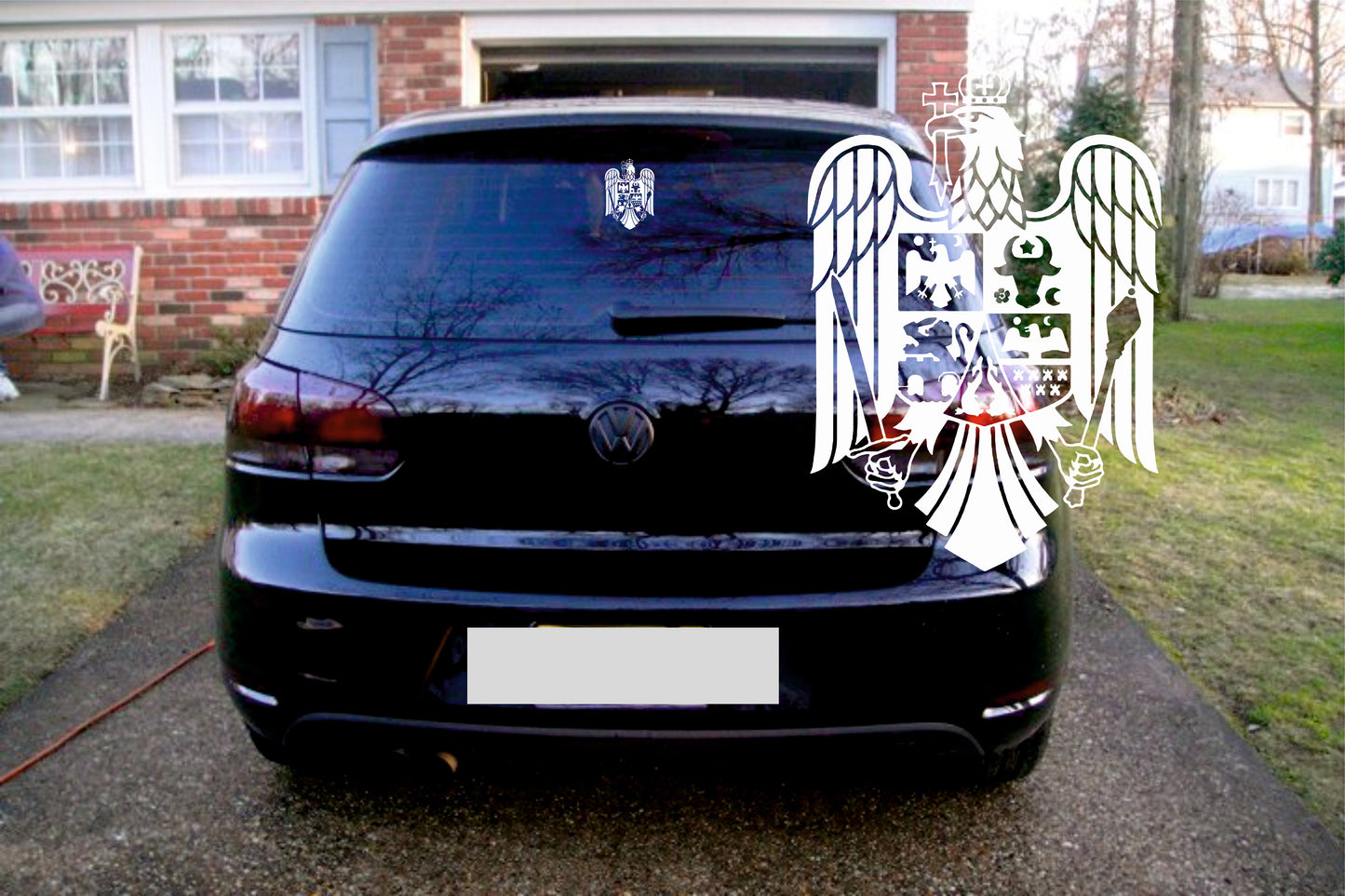 Auto-Aufkleber Transparent – Wappen Rumänien – elfStudio