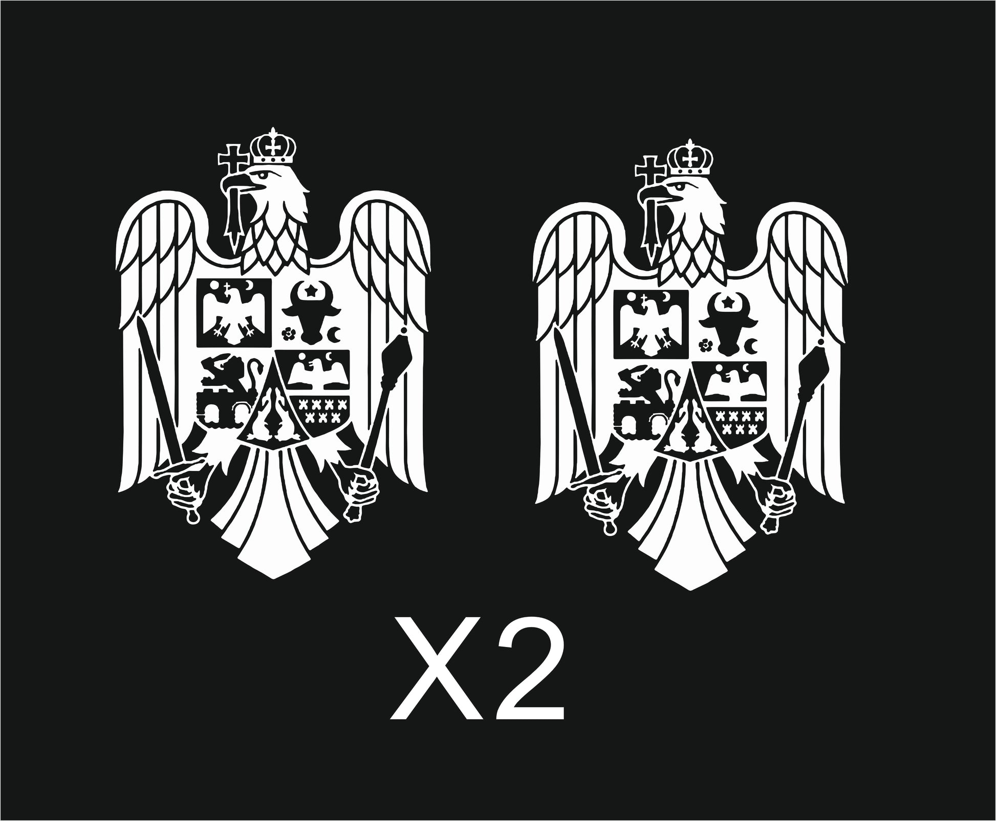 Auto-Aufkleber Transparent – Wappen Rumänien – elfStudio