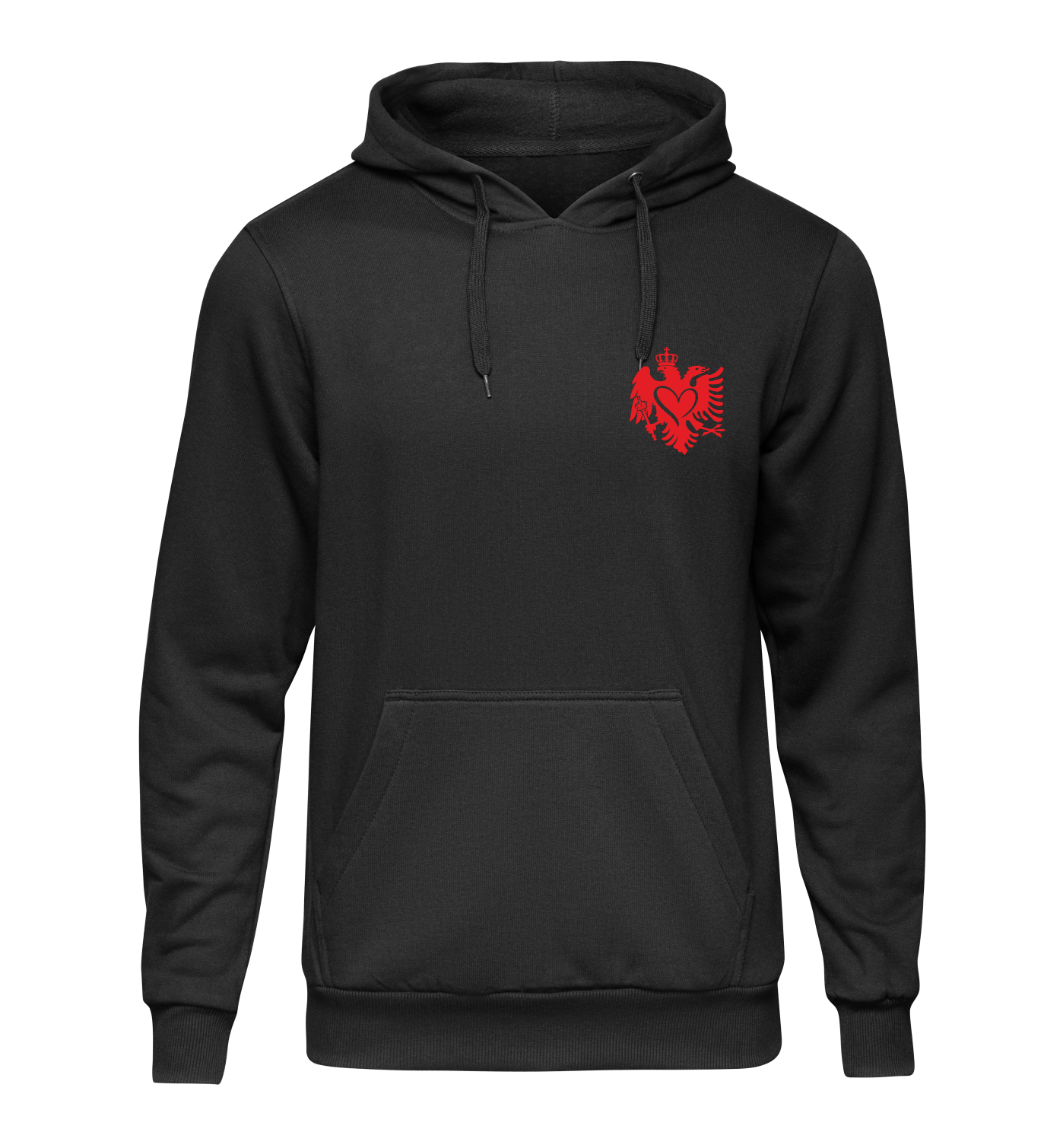 Hoodie Albanien Roter Adler mit Herz