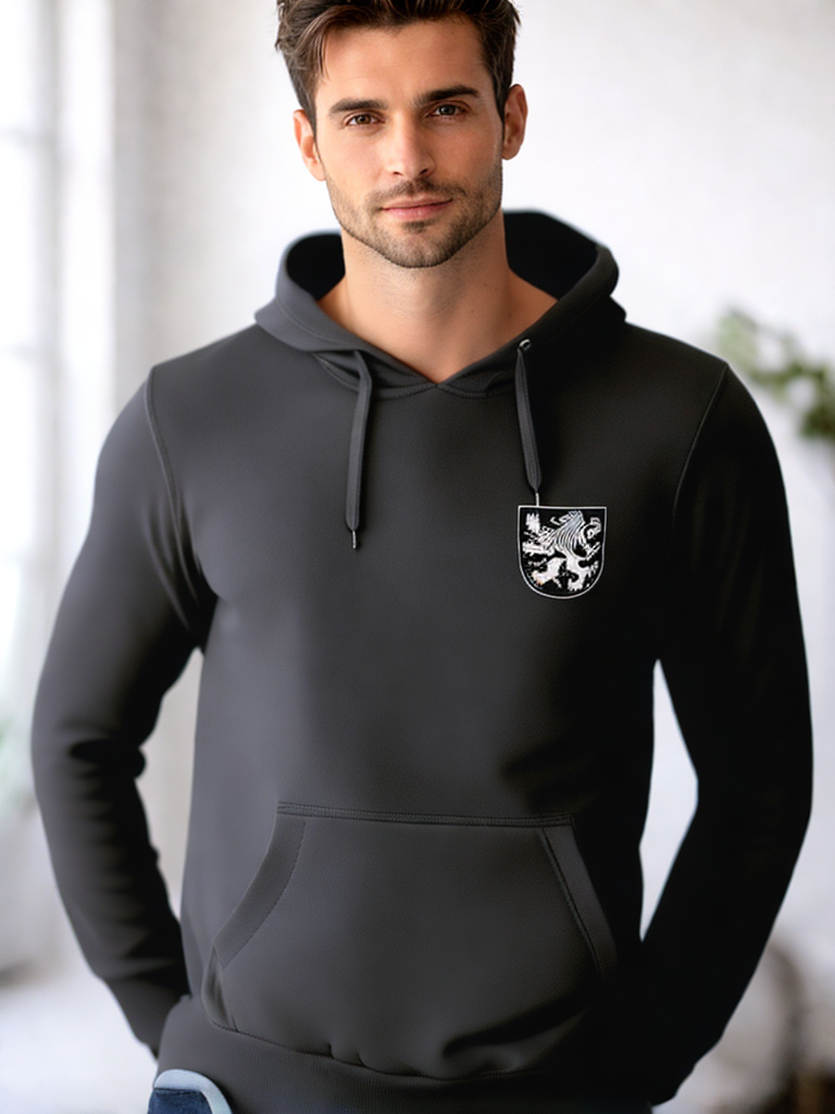 Hoodie Bulgarien Loewe Vorder- und Rueckseite