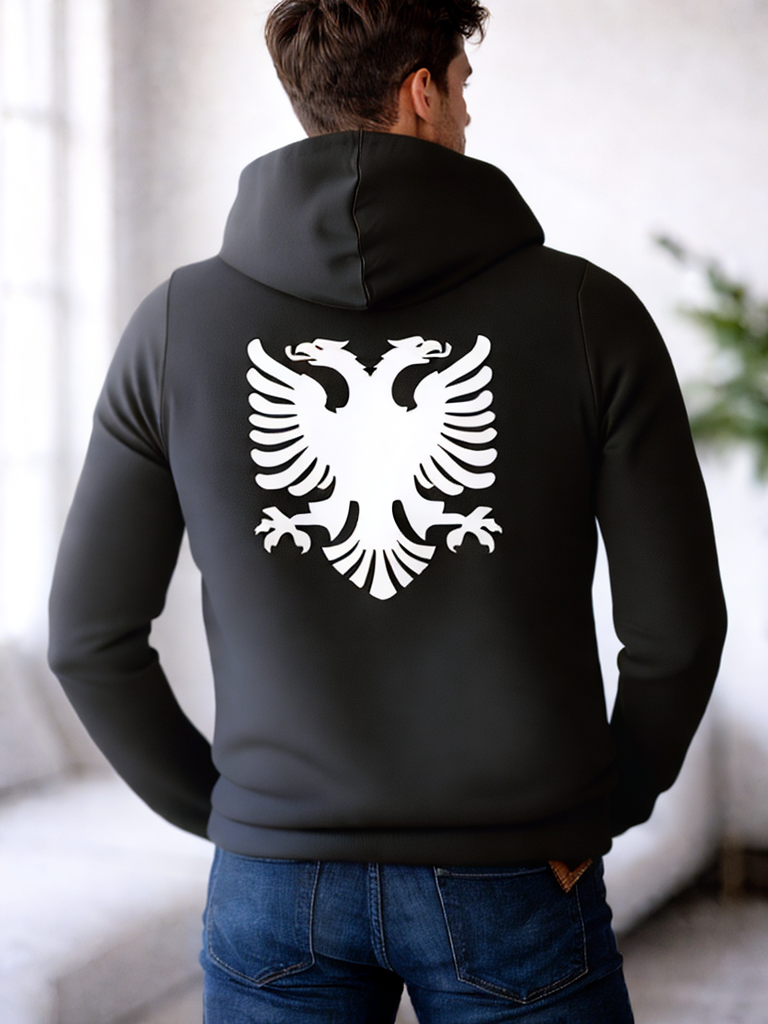 Hoodie Albanien Adler Rueckseite