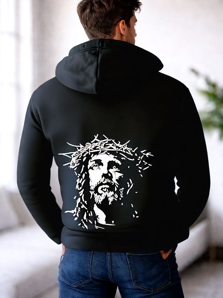 Hoodie Kreuz & Christus Portrait