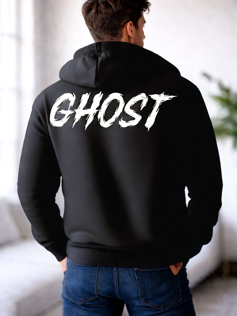 Hoodie Moto "GHOST" Brush Style