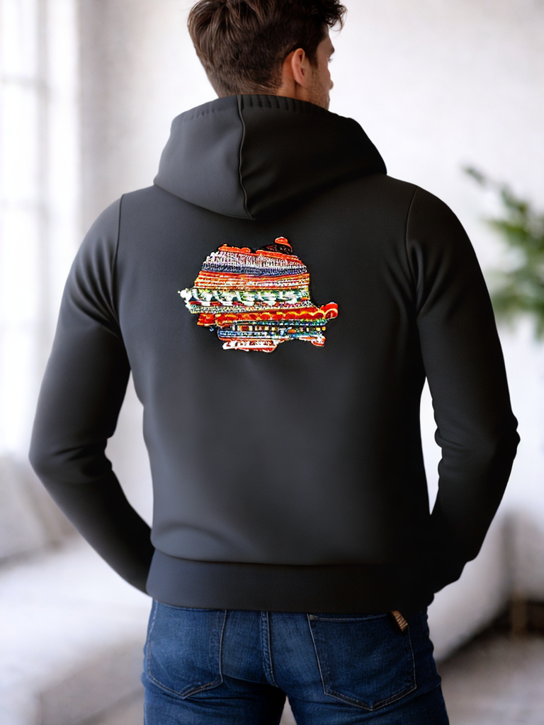 Hoodie Rumaenien Wappen & Landkarte Bunt