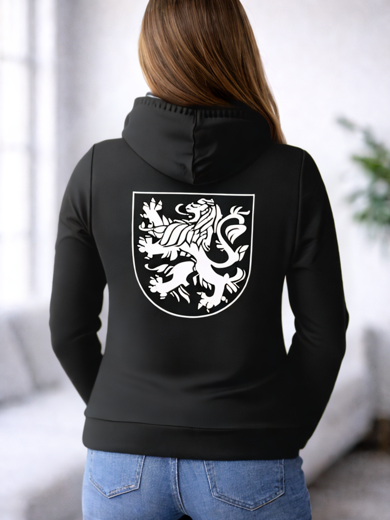 Hoodie Bulgarien Loewe Vorder- und Rueckseite