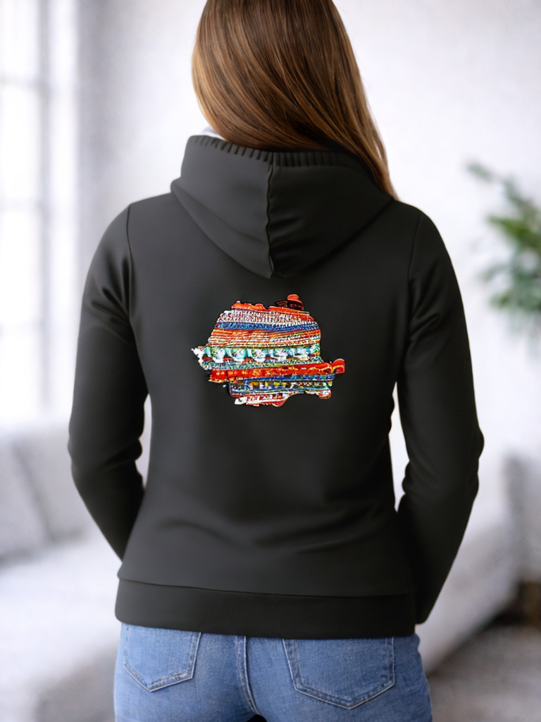 Hoodie Rumaenien Wappen & Landkarte Bunt