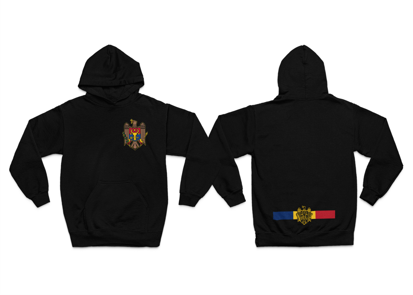 Hoodie Moldawien Wappen & Flagge Dezent