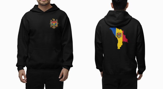 Hoodie Moldawien Wappen & Landkarte Trikolore