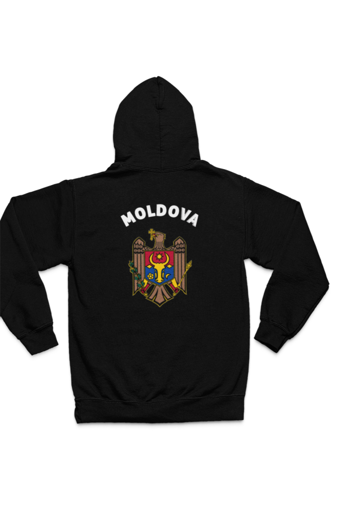 Hoodie Moldawien Farbiges Wappen & MOLDOVA Schriftzug
