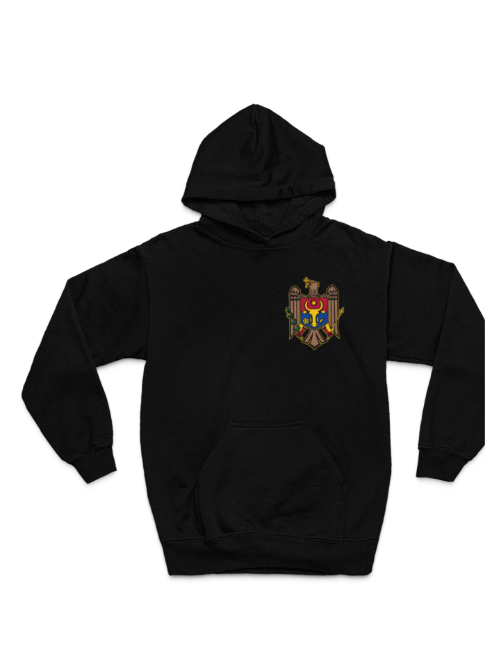 Hoodie Moldawien Farbiges Wappen & MOLDOVA Schriftzug
